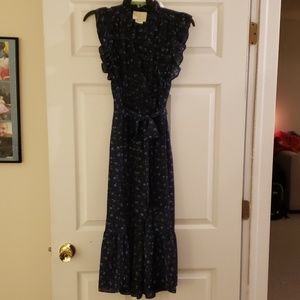 kate spade wild roses ruffle wrap dress